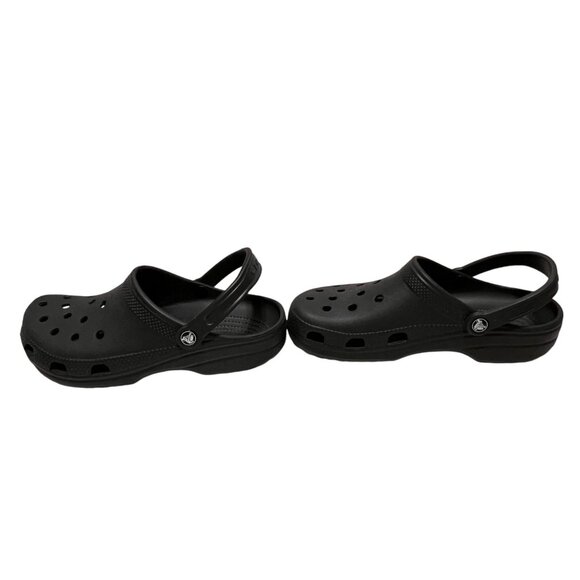 Crocs Classic Clogs Unisex Size 8W/10M Black Slip-On Lightweight Footwear - Picture 4 of 5